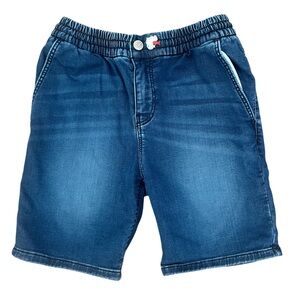 Denim Blue Elastic Waist Shorts